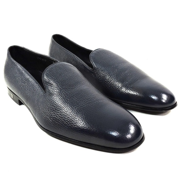 BALDININI ?? MEN\'S NAVY BLUE SOFT DEER LEATHER COMFORT LOAFERS main image 5